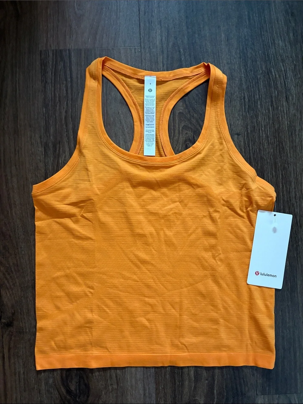Swiftly Tech Racerback Tank Top 2.0 Waist Length - Citrus